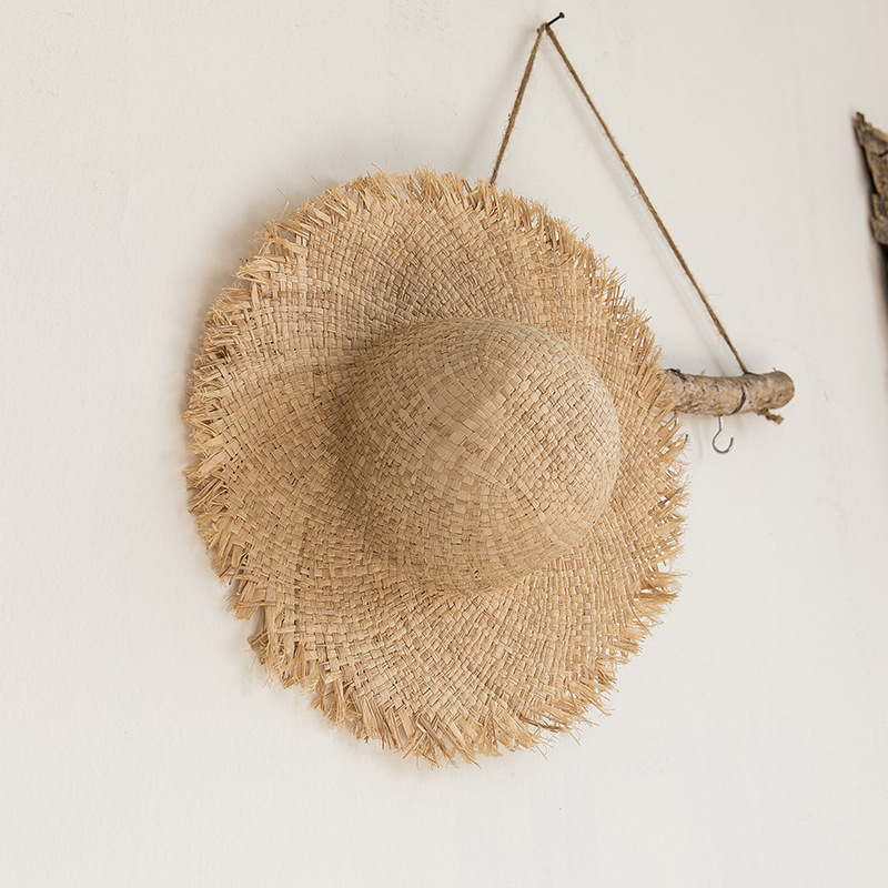 Hat Floppy Wide - Sombrero de Paja Rafia para Mujer,