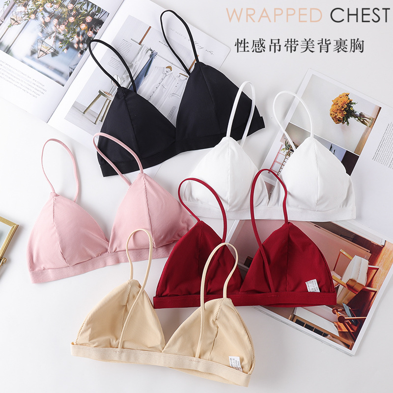 Bralette Triangle Set - Sujetador deportivo sin costuras para mujer,