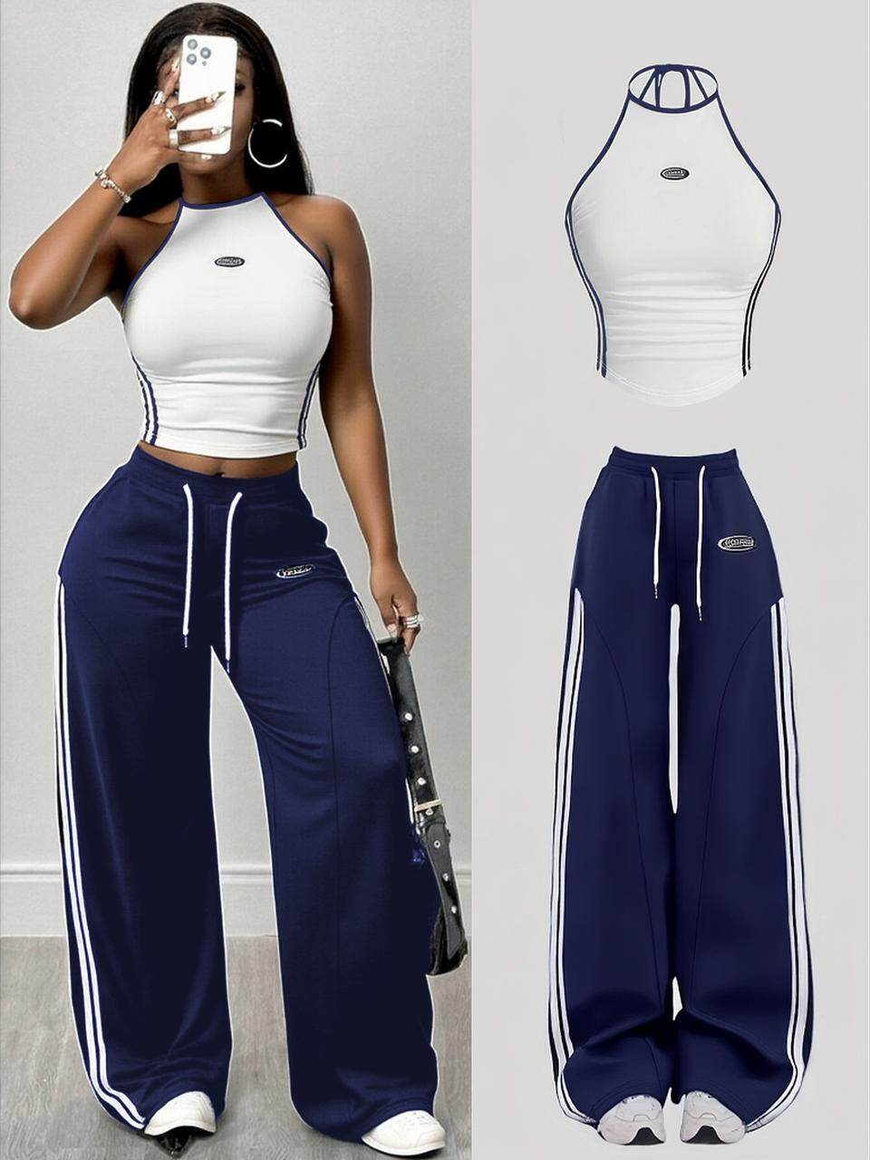 Conjunto de pantalones de pier - Crop Top Crochet reseña y precio