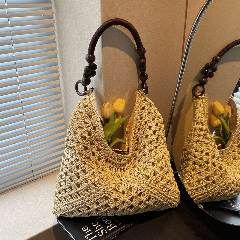 Bolso de Hombro Tejido de Paja - Tote Bag Beach reseña y precio