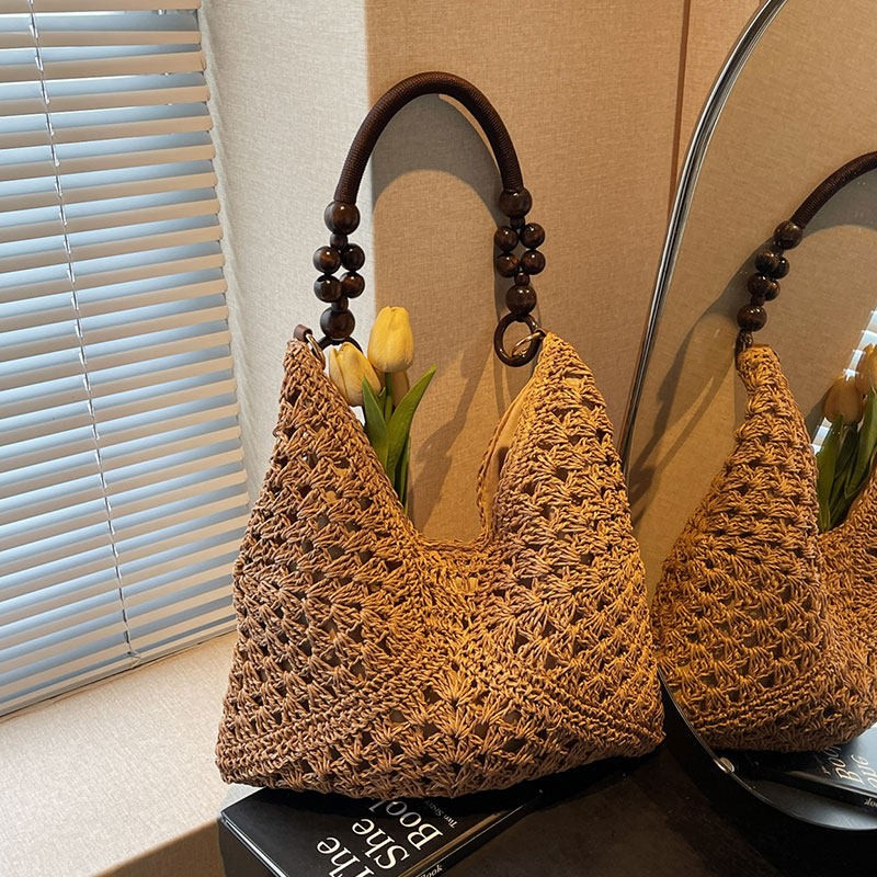 Bolso de Hombro Tejido de Paja - Tote Bag Beach reseña y precio