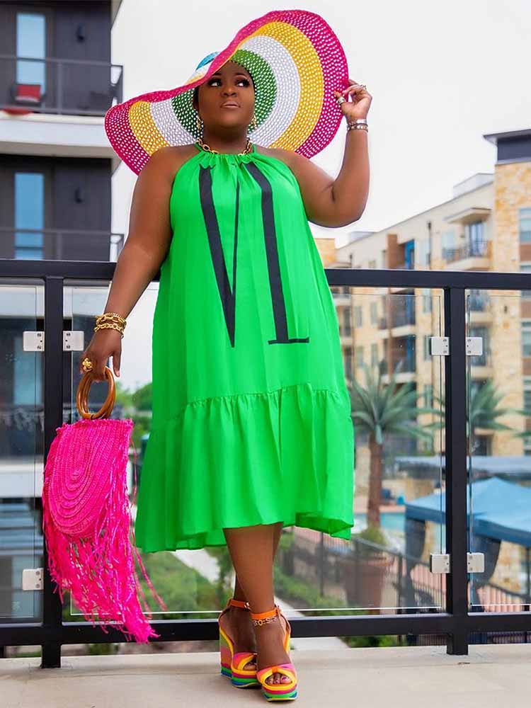 Vestido Casual de Verano para  - Maxi Dress Halter reseña y precio