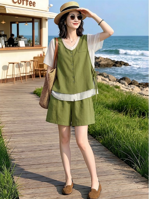 Conjunto de Dos Piezas de Lino - Linen Pant Wide reseña y precio