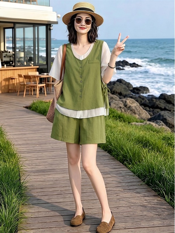 Conjunto de Dos Piezas de Lino - Linen Pant Wide reseña y precio
