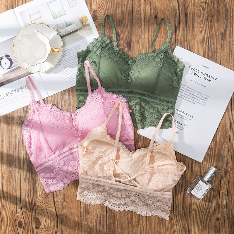 Lencería de encaje Sexy 3D par - Bralette Triangle Set reseña y precio