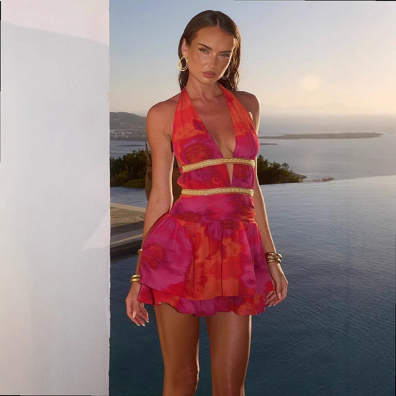 Vestido Halter Sexy con Espald - Maxi Dress Halter reseña y precio